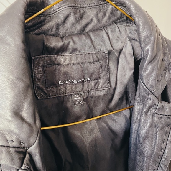 JONES NEW YORK Oversized 90’s Leather Men’s Blazer Outdoor Coat - Picture 2 of 6